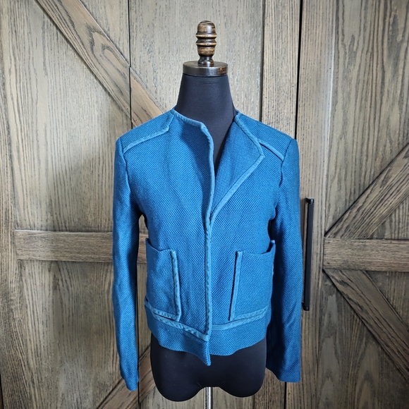 St. John Teal Knit Jacket - Picture 5 of 5